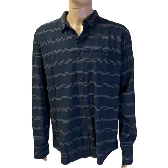 Nwt Tavik Arbor space hidden front pocket shirt black size XXL regular fit - Picture 1 of 5